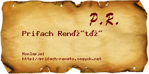 Prifach Renátó névjegykártya